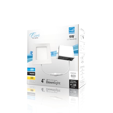 Euri Lighting LED Downlight 60W Dim ES DLC4SQ-2000e